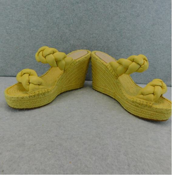 Kenneth Cole Womens Yellow Olivia Braid Espadrilles Wedge Shoes - Size 8 - Picture 4 of 9